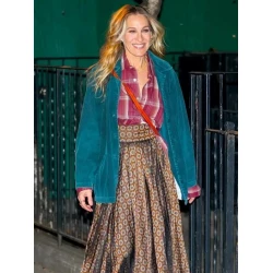 Carrie Bradshaw And Just Like That S02 Blue Jacket Carrie Bradshaw And Just Like That S02 Blue Jacket