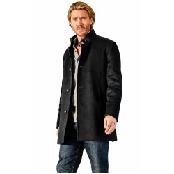 Chad Michael Murray Sullivan's Crossing 2026 Black Wool Coat