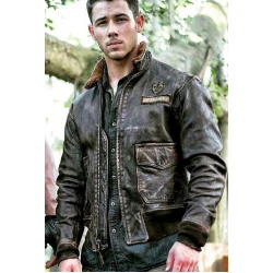 Jumanji 2 Nick Jonas Leather Jacket