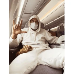 Cheyenne Jackson Borderlands White Hoodie