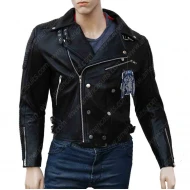 Classic Burberry Style Unisex Leather Jacket
