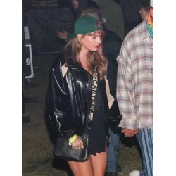 Coachella 2024 Taylor Swift Black Leather Jacket Coachella 2024 Taylor Swift Black Leather Jacket