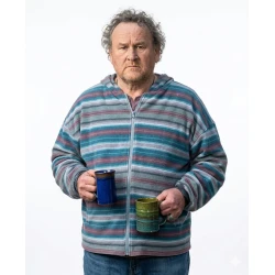 Colm Meaney Remarkably Bright Creatures Striped Hoodie