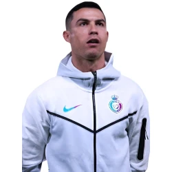 Cristiano Ronaldo Al Nassr White Jacket