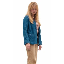 Crystal Lake 2026 Linda Cardellini Blue Denim Jacket