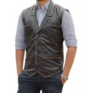 Cullen Bohannon Hell On Wheels Leather Vest