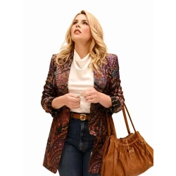 Cupertino 2026 Busy Philipps Paisley Print Long Blazer