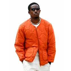 Damson Idris F1 Orange Quilted Jacket