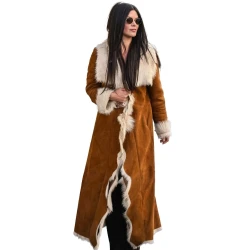 Danielle Vasinova NYC Brown Suede Fur Coat