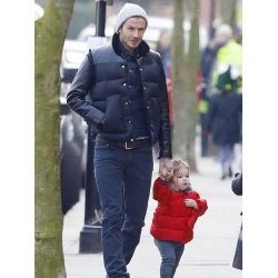 David Beckham Black Puffer Vest