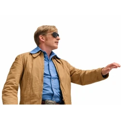 David Wenham The Dog Show 2027 Tan Leather Jacket