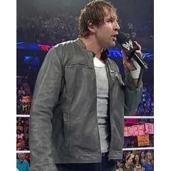 Dean Ambrose Grey Leather Jacket