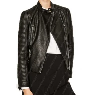 Dinah Drake Black Padded Motorcycle Jacket