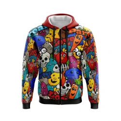 Doodles soft Fleece Zip Hoodie Doodles soft Fleece Zip Hoodie