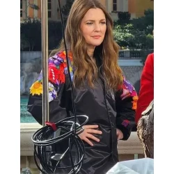 Drew Barrymore Super Bowl LVIII Floral Jacket Drew Barrymore Super Bowl LVIII Floral Jacket