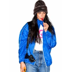Dua Lipa Blue Bomber Jacket