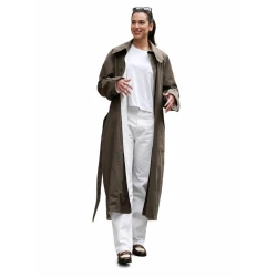Dua Lipa Cotton Trench Coat