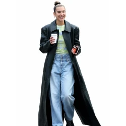 Dua Lipa Leather Duster Coat
