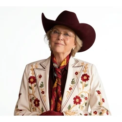Dutton Ranch 2026 Annette Bening Embroidered Coat Dutton Ranch 2026 Annette Bening Embroidered Coat