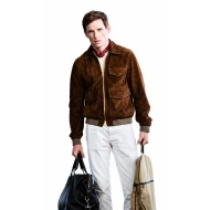 Eddie Redmayne The Day Of The Jackal Brown Suede Jacket