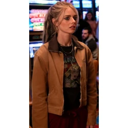 Eenie Meanie Samara Weaving Brown Denim Jacket