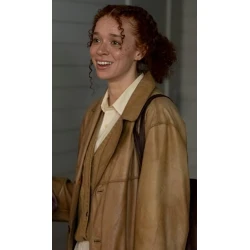 Eleanor the Great Erin Kellyman Brown Leather Jacket