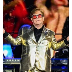 Elton John Glastonbury 2023 Golden Blazer