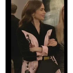 Emily In Paris Lily Collins Satin Blazer