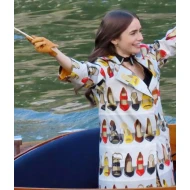 Emily in Paris Lily Collins White Coat