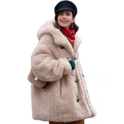 Emily In Paris S04 Lily Collins Shearling Jacket