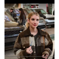 Emma Roberts Holidate Brown Coat