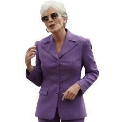 Emma Thompson The Sheep Detectives Purple Coat Emma Thompson The Sheep Detectives Purple Coat