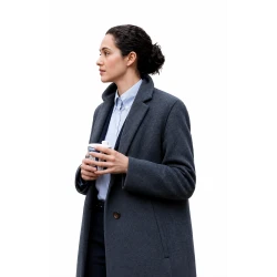 Emmy Rossum Furious 2026 Grey Wool Coat  