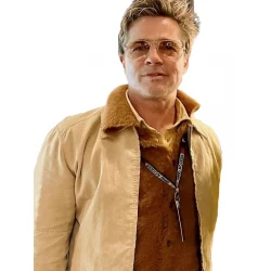 F1 Brad Pitt Yellow Cotton Jacket F1 Brad Pitt Yellow Cotton Jacket