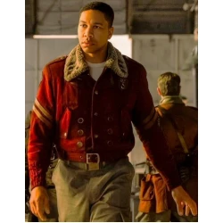 Fallout S02 Maximus Red Shearling Jacket