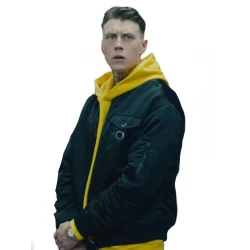 Femme George MacKay Black Bomber Jacket Femme George MacKay Black Bomber Jacket