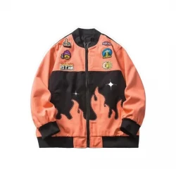 Flame Retro Baseball Jacket