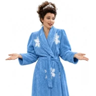 Fran Drescher The Nanny Blue Snowflake Bathrobe