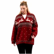 Friends Phoebe Buffay Red Reindeer Christmas Sweater