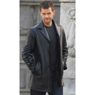 Fringe Joshua Jackson Leather Coat