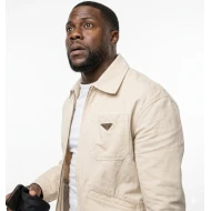Funny AF With Kevin Hart White Cotton Jacket
