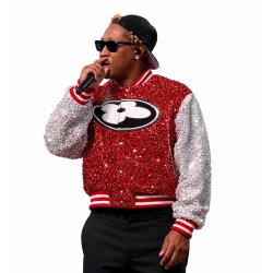 Future FIFA World Cup 2026 Red Sequin Varsity Jacket