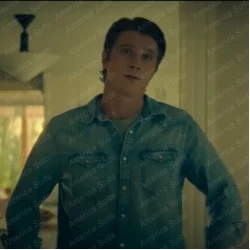 Garrett Hedlund The Marsh King's Daughter Denim Jacket Garrett Hedlund The Marsh King's Daughter Denim Jacket