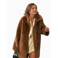Gigi Hadid Not Suitable for Work Brown Fur Coat