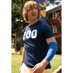 Glen Powell Chad Powers Blue Shirt