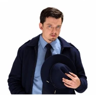 Gnomes 2026 Asa Butterfield Navy Blue Jacket