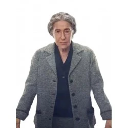 Golda Helen Mirren Grey Coat