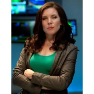 Grace and Frankie Brianna Hanson Brown Leather Jacket