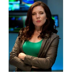 Grace and Frankie Brianna Hanson Brown Leather Jacket Grace and Frankie Brianna Hanson Brown Leather Jacket