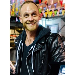 Grace and Frankie Coyote Bergstein Black Leather Jacket Grace and Frankie Coyote Bergstein Black Leather Jacket